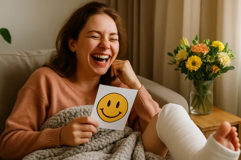 Beterschap met een glimlach: humor die haar door het herstel helpt