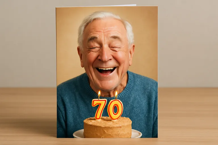 Kaart 70 jaar man humor: waarom het werkt