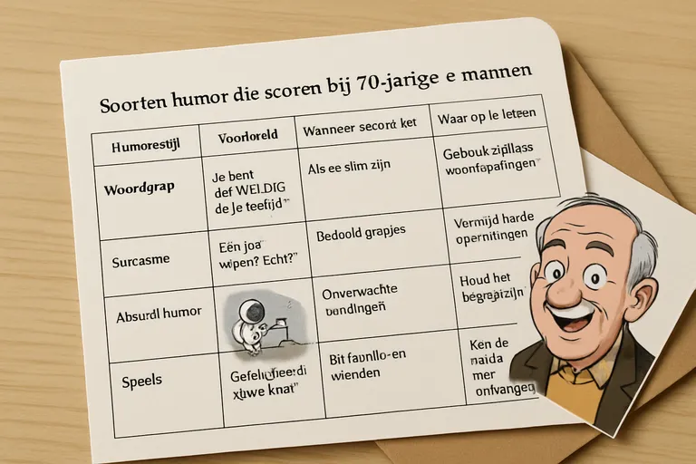 Soorten humor die scoren bij 70-jarige mannen