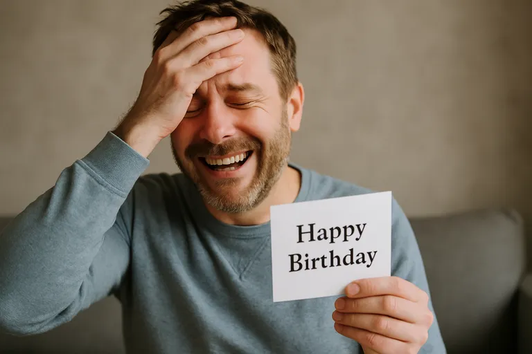 Vergeten te laat verjaardag humor: waarom het werkt en wanneer niet