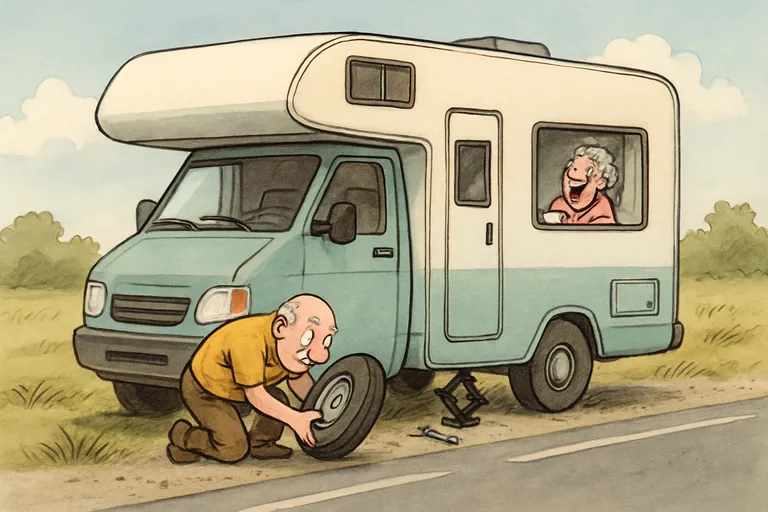 Wat is camper humor cartoon