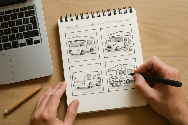 Zelf een camper cartoon maken